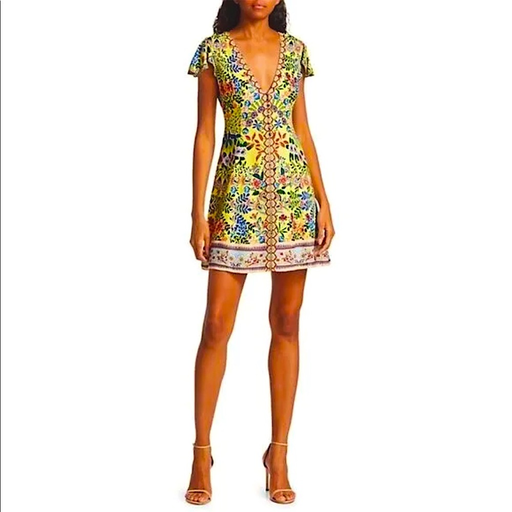 Alice + Olivia Hadley Floral Mini Fit & Flare SZ 4